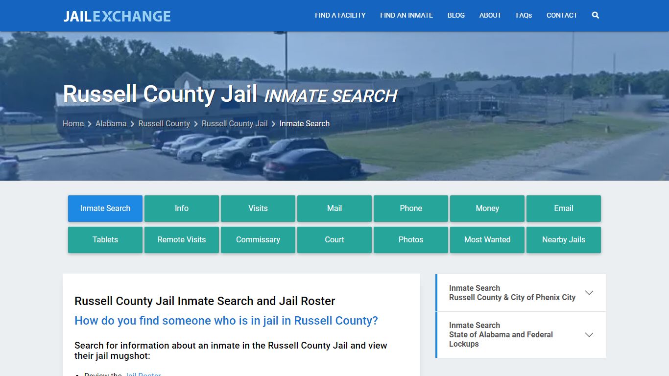Inmate Search: Roster & Mugshots - Russell County Jail, AL - Jail Exchange